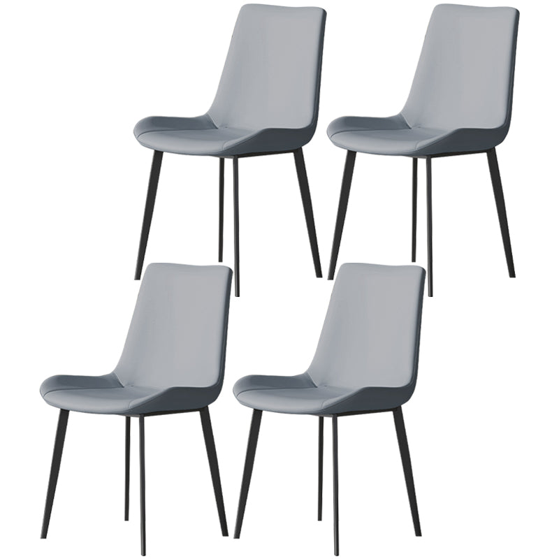 Chaise de salle à manger industrielle en métal, finition métallique, chaise de salle à manger Parsons