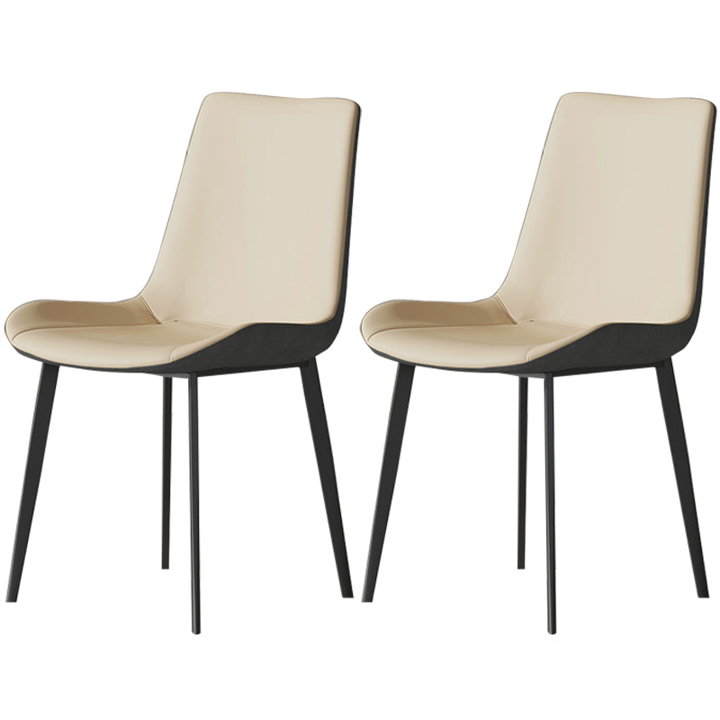 Chaise de salle à manger industrielle en métal, finition métallique, chaise de salle à manger Parsons