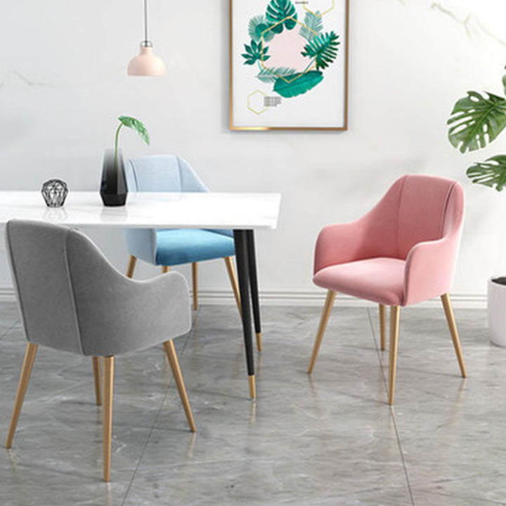 Chaise de salle à manger en métal de style scandinave, chaise à oreilles décontractée pour café