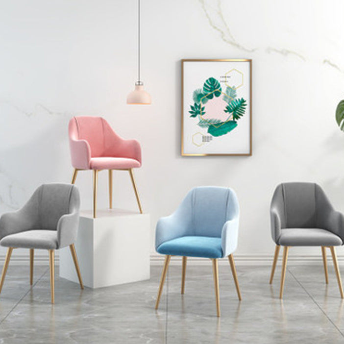 Chaise de salle à manger en métal de style scandinave, chaise à oreilles décontractée pour café
