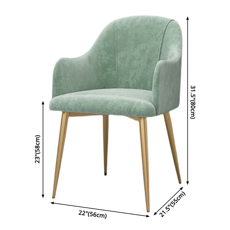 Chaise de salle à manger en métal de style scandinave, chaise à oreilles décontractée pour café