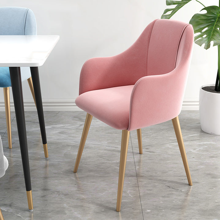 Chaise de salle à manger en métal de style scandinave, chaise à oreilles décontractée pour café
