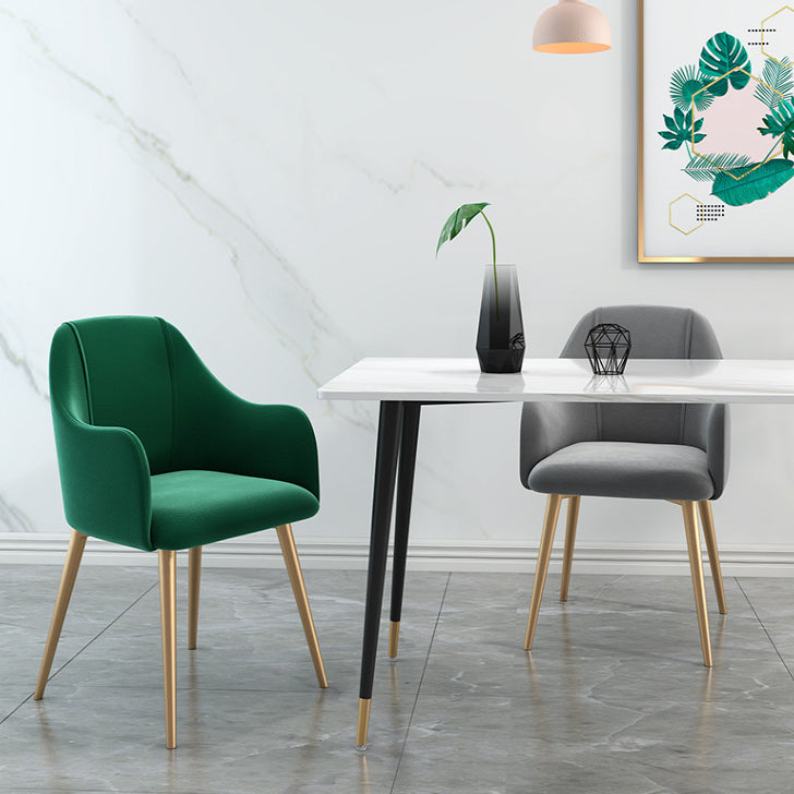 Chaise de salle à manger en métal de style scandinave, chaise à oreilles décontractée pour café