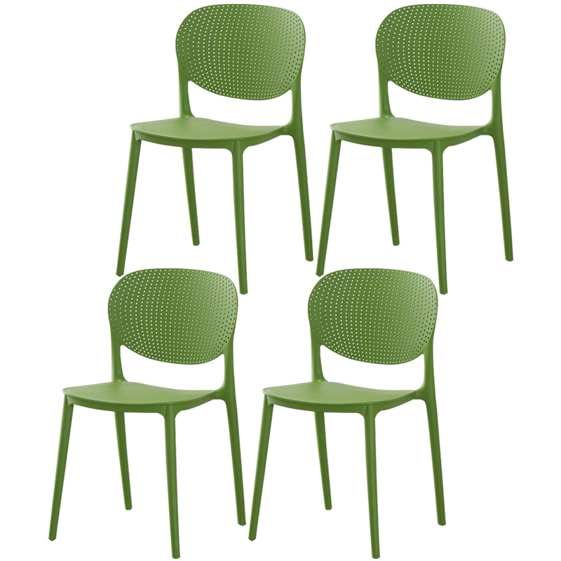 Chaise d'appoint en plastique de Style Glam, finition mate, chaise de salle à manger à dossier ouvert pour salle à manger