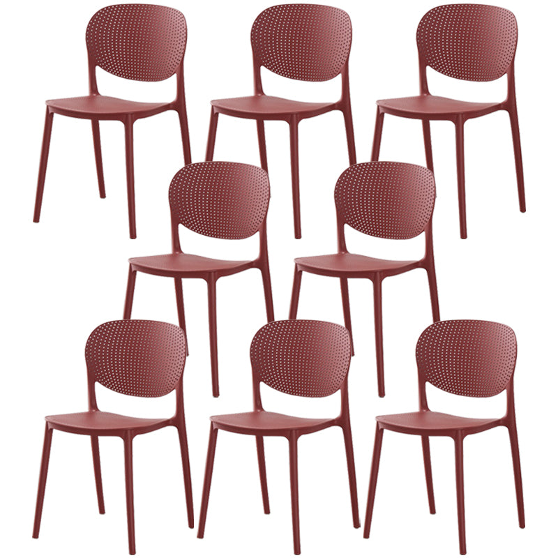 Chaise d'appoint en plastique de Style Glam, finition mate, chaise de salle à manger à dossier ouvert pour salle à manger
