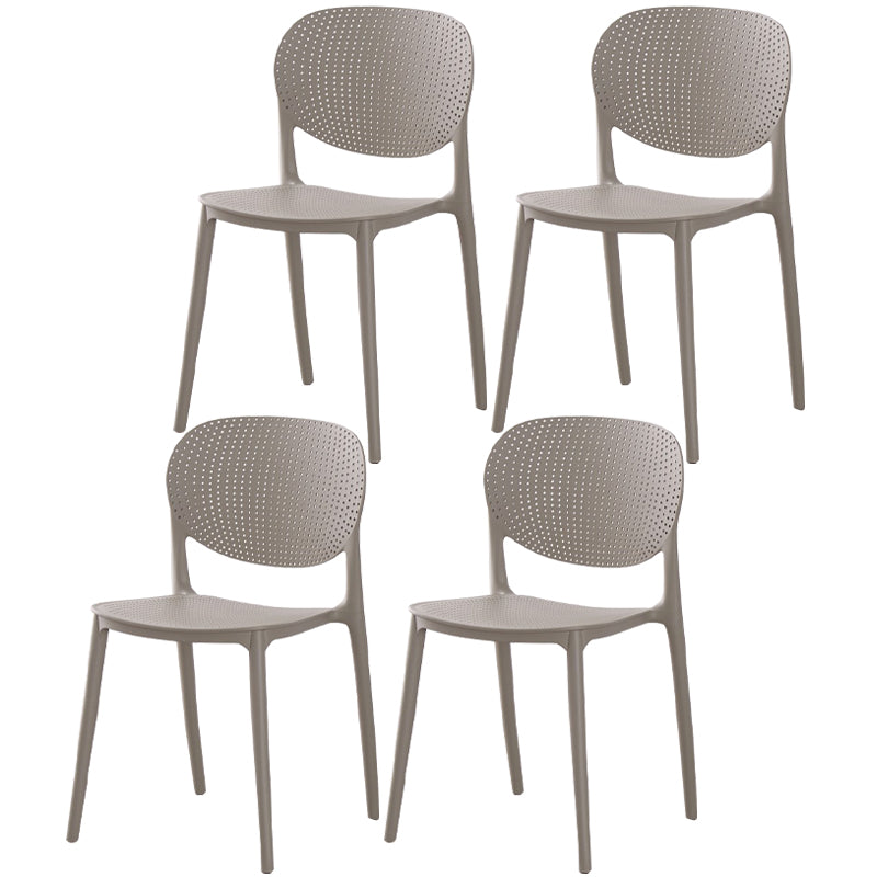 Chaise d'appoint en plastique de Style Glam, finition mate, chaise de salle à manger à dossier ouvert pour salle à manger
