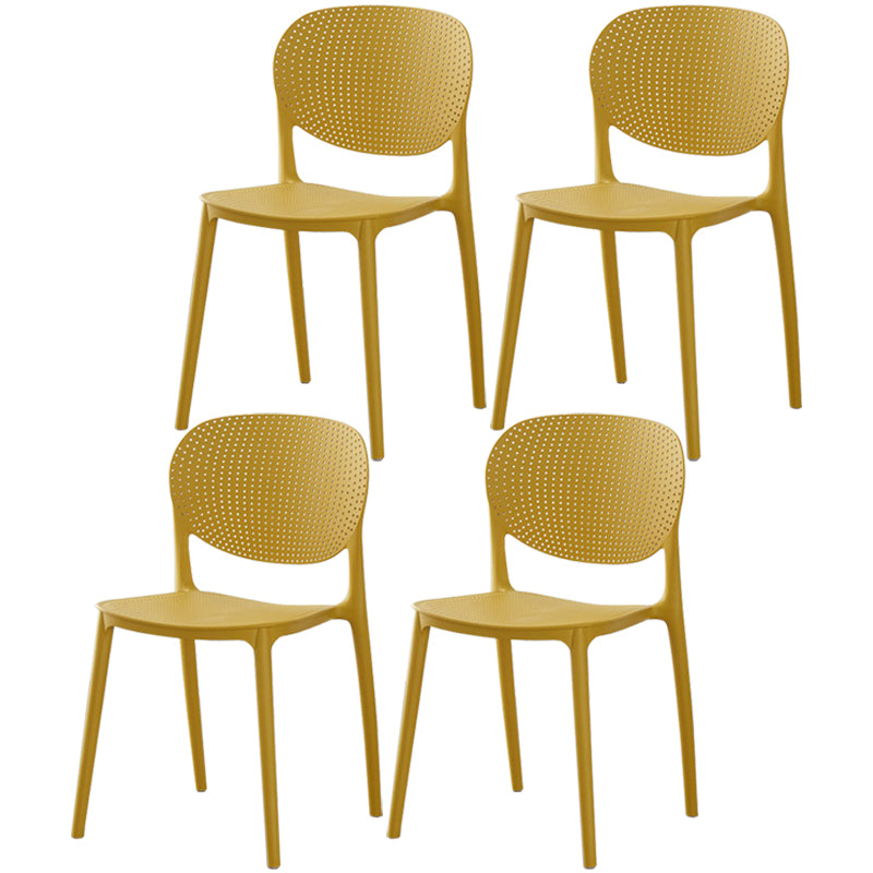 Chaise d'appoint en plastique de Style Glam, finition mate, chaise de salle à manger à dossier ouvert pour salle à manger