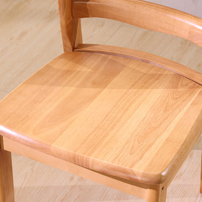 Chaise de salle à manger carrée en bois de cuisine Morden, chaise de salle à manger empilable avec dossier en échelle