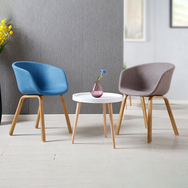 Modern Style Plastic Dining Armchair Open Back Dining Side Chair for Home