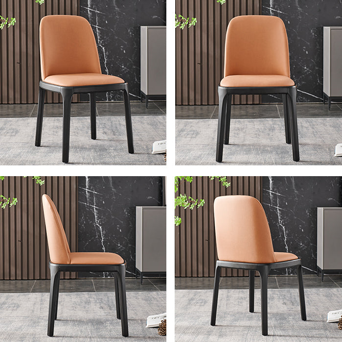 Chaise de salle à manger sans accoudoirs de Style moderne, chaise Parsons avec pieds en bois pour la cuisine