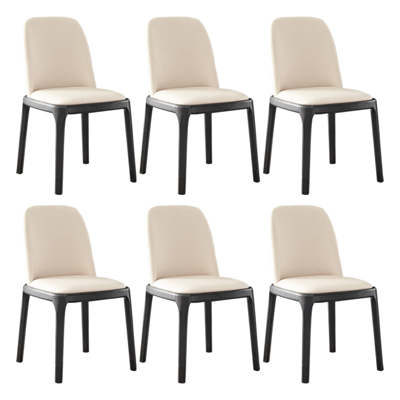 Chaise de salle à manger sans accoudoirs de Style moderne, chaise Parsons avec pieds en bois pour la cuisine