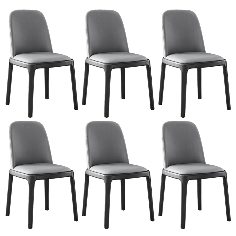 Chaise de salle à manger sans accoudoirs de Style moderne, chaise Parsons avec pieds en bois pour la cuisine