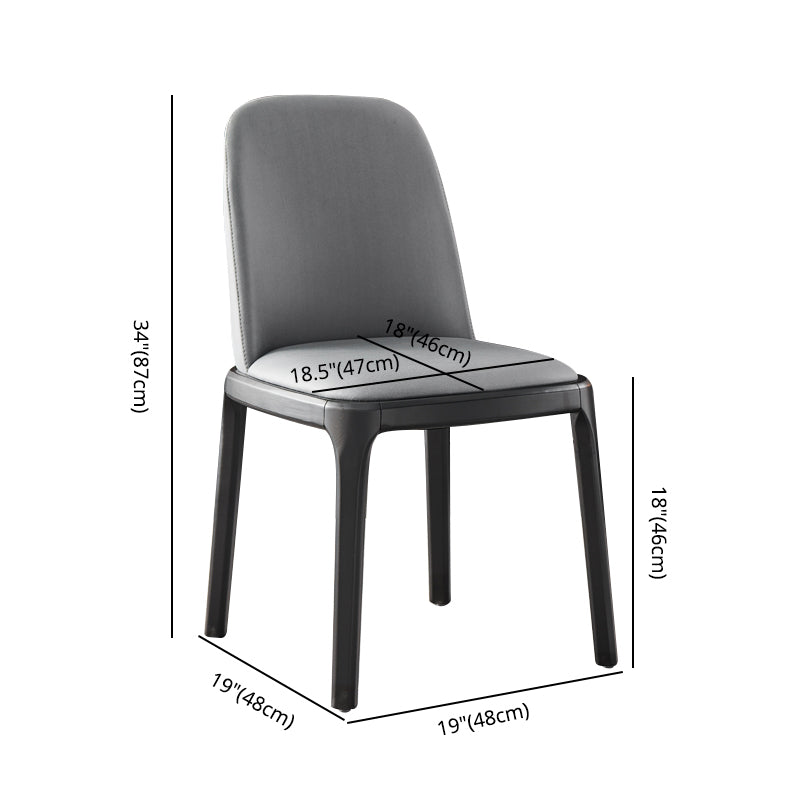 Chaise de salle à manger sans accoudoirs de Style moderne, chaise Parsons avec pieds en bois pour la cuisine