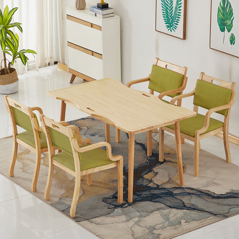Chaise d'appoint de salle à manger en bois de cuisine contemporaine, chaise d'appoint de salle à manger à dossier ouvert