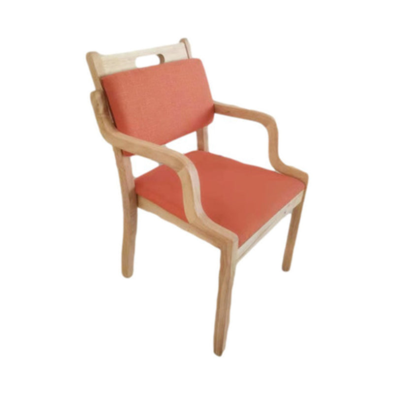 Chaise d'appoint de salle à manger en bois de cuisine contemporaine, chaise d'appoint de salle à manger à dossier ouvert