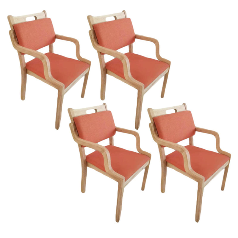 Chaise d'appoint de salle à manger en bois de cuisine contemporaine, chaise d'appoint de salle à manger à dossier ouvert