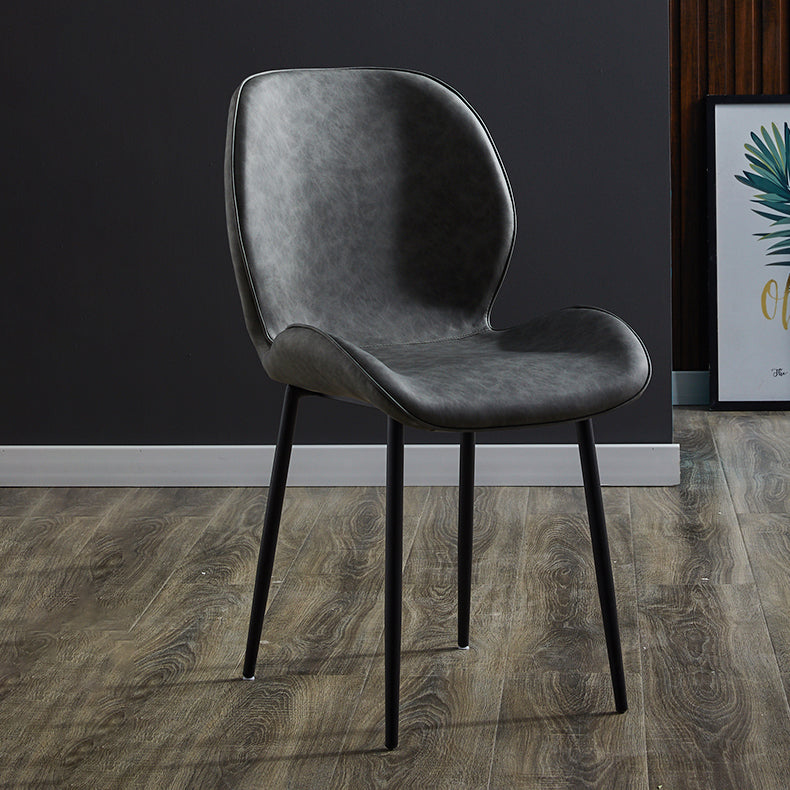 Chaise d'appoint en métal pour café scandinave, finition mate, chaise de salle à manger à oreilles