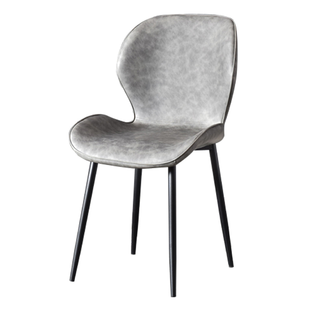 Chaise d'appoint en métal pour café scandinave, finition mate, chaise de salle à manger à oreilles