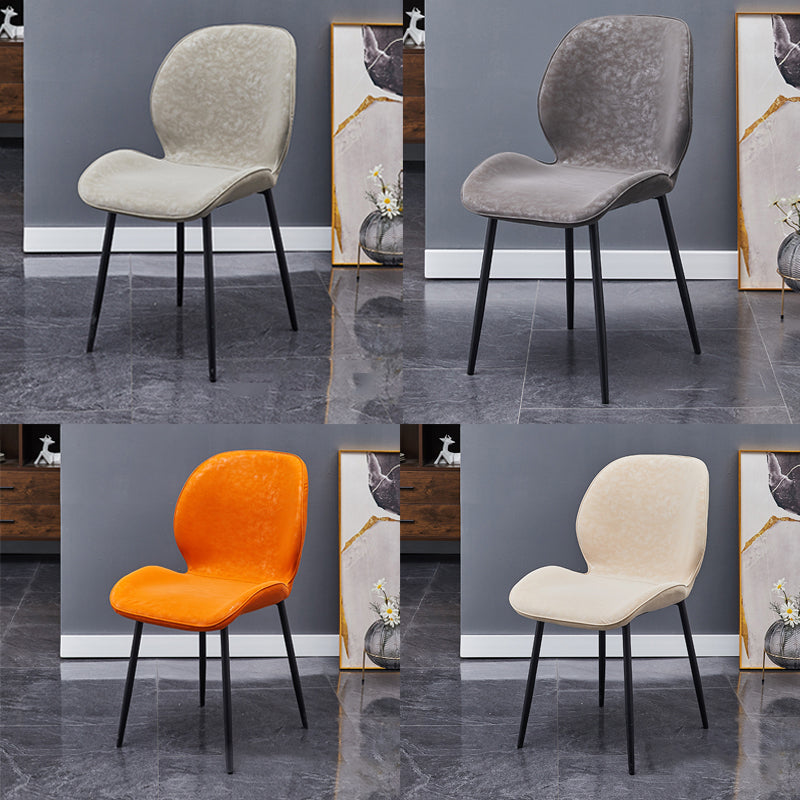 Chaise d'appoint en métal pour café scandinave, finition mate, chaise de salle à manger à oreilles
