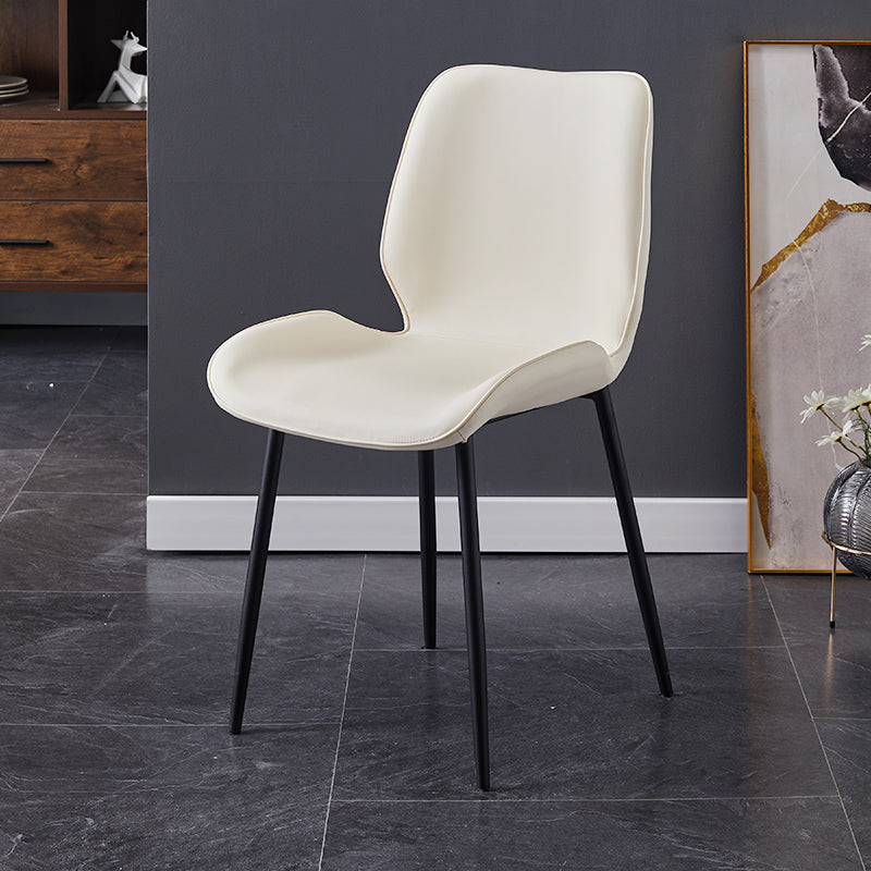 Chaise d'appoint en métal pour café scandinave, finition mate, chaise de salle à manger à oreilles