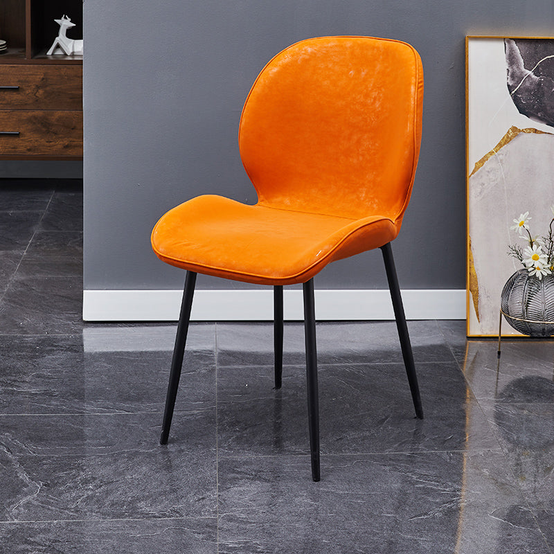Chaise d'appoint en métal pour café scandinave, finition mate, chaise de salle à manger à oreilles