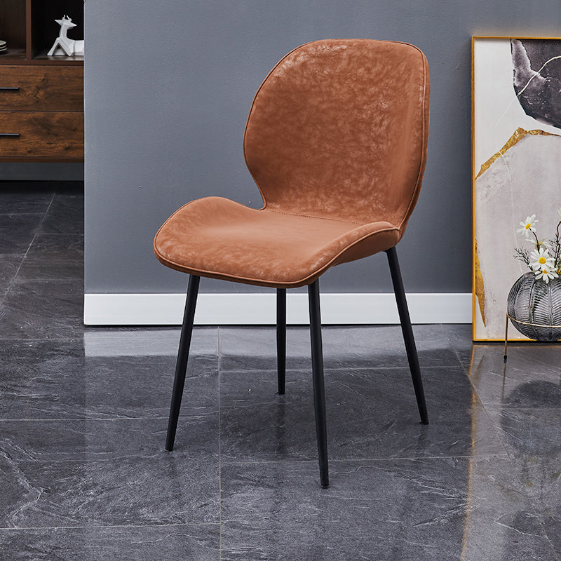Chaise d'appoint en métal pour café scandinave, finition mate, chaise de salle à manger à oreilles