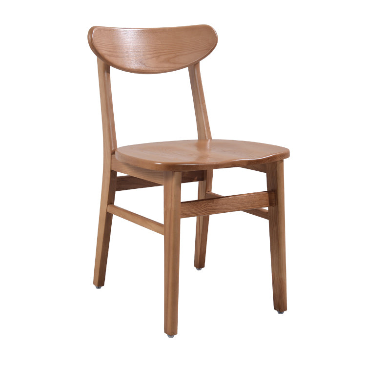 Contemporary Solid Wooden Chair Open Back Side Armless Chair for Dining Room
