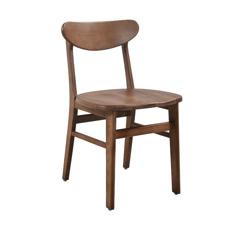 Contemporary Solid Wooden Chair Open Back Side Armless Chair for Dining Room