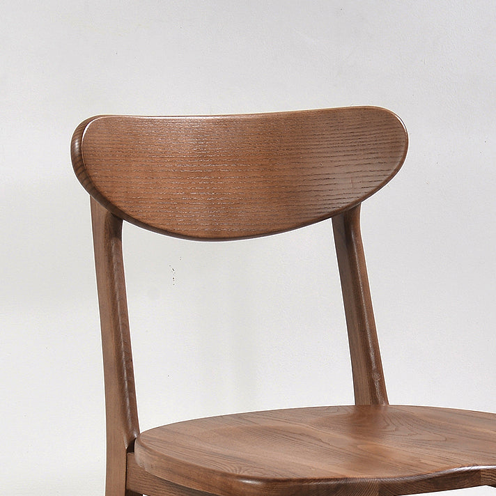 Contemporary Solid Wooden Chair Open Back Side Armless Chair for Dining Room
