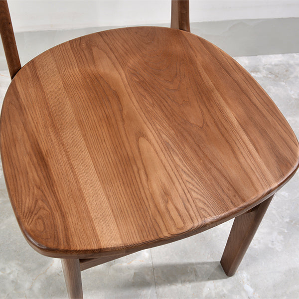 Contemporary Solid Wooden Chair Open Back Side Armless Chair for Dining Room