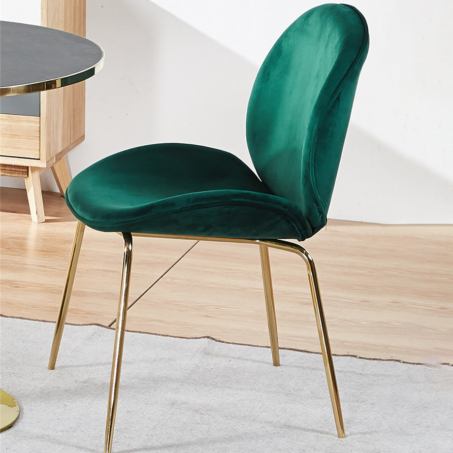 Metal Scandinavian Restaurant Side Chair Matte Finish Wingback Dining Chair