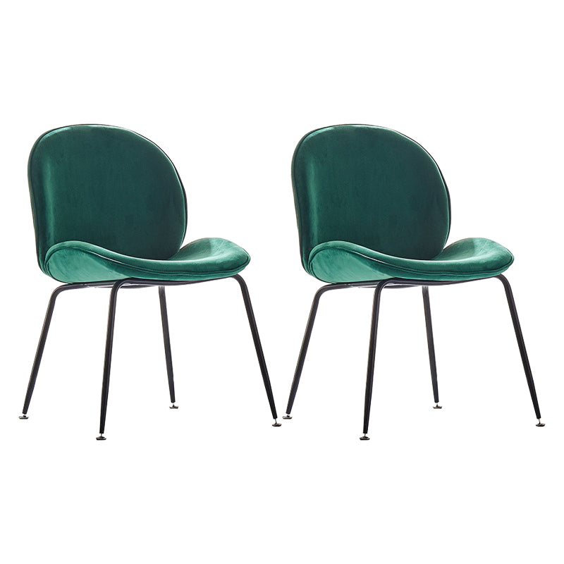 Metal Scandinavian Restaurant Side Chair Matte Finish Wingback Dining Chair