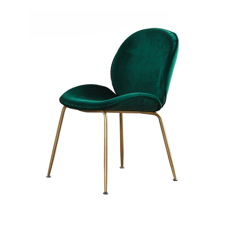 Metal Scandinavian Restaurant Side Chair Matte Finish Wingback Dining Chair
