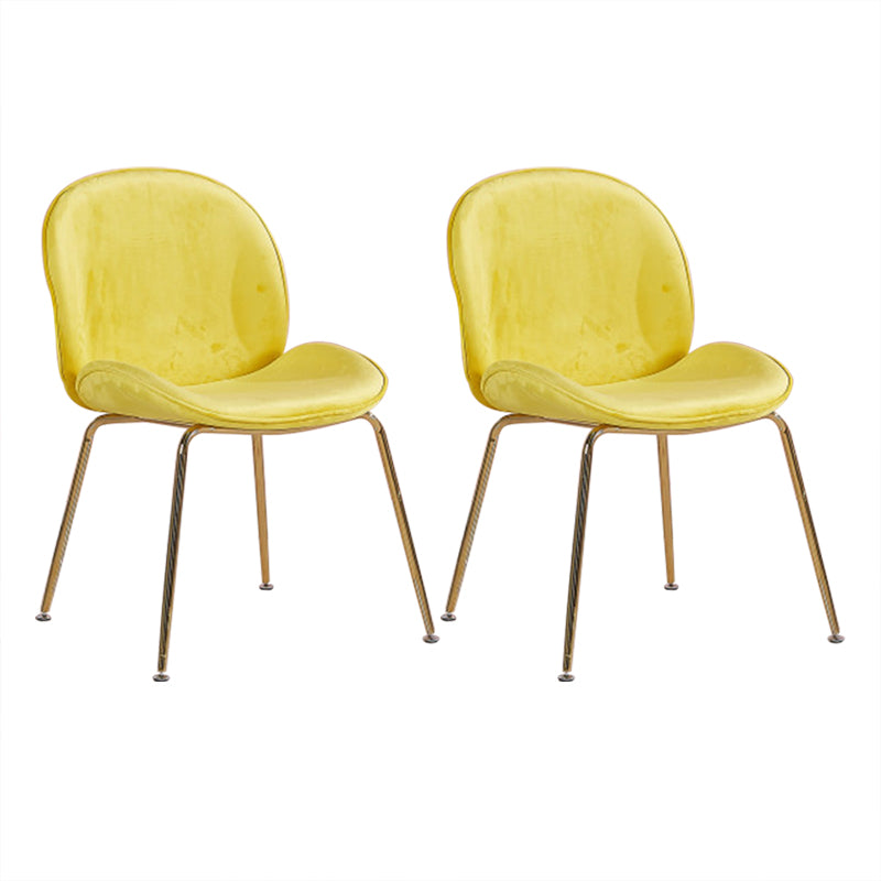 Metal Scandinavian Restaurant Side Chair Matte Finish Wingback Dining Chair