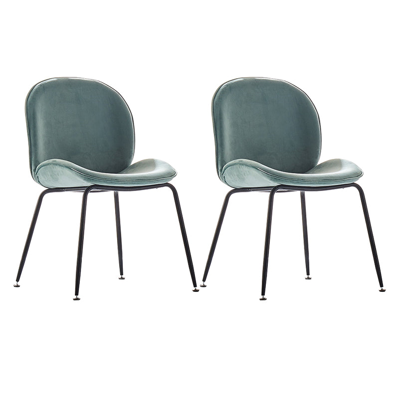 Metal Scandinavian Restaurant Side Chair Matte Finish Wingback Dining Chair