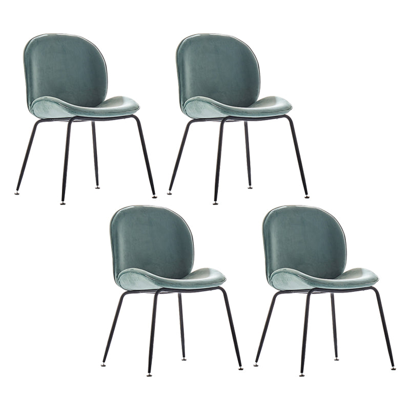 Metal Scandinavian Restaurant Side Chair Matte Finish Wingback Dining Chair