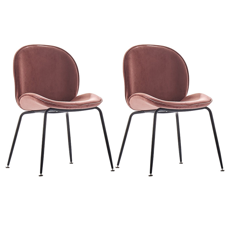Metal Scandinavian Restaurant Side Chair Matte Finish Wingback Dining Chair