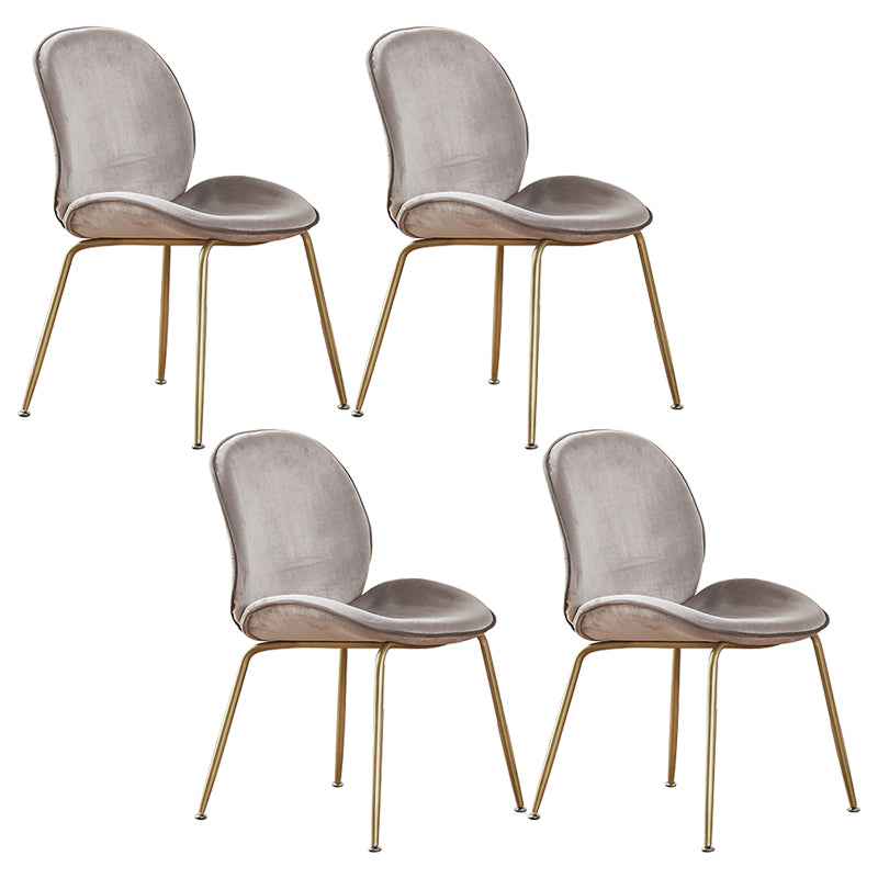 Metal Scandinavian Restaurant Side Chair Matte Finish Wingback Dining Chair