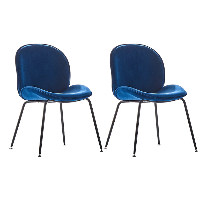 Metal Scandinavian Restaurant Side Chair Matte Finish Wingback Dining Chair