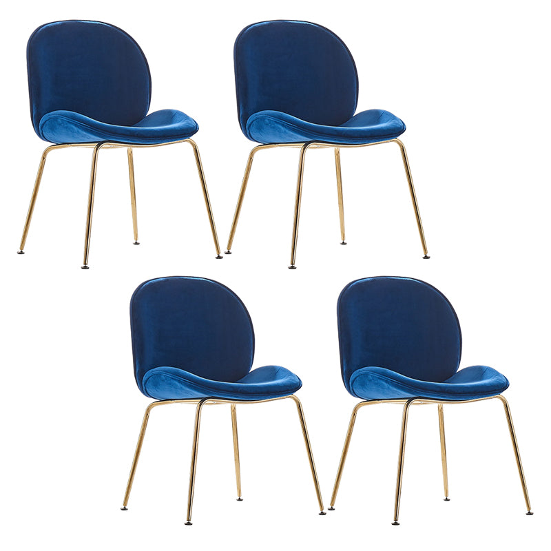 Metal Scandinavian Restaurant Side Chair Matte Finish Wingback Dining Chair