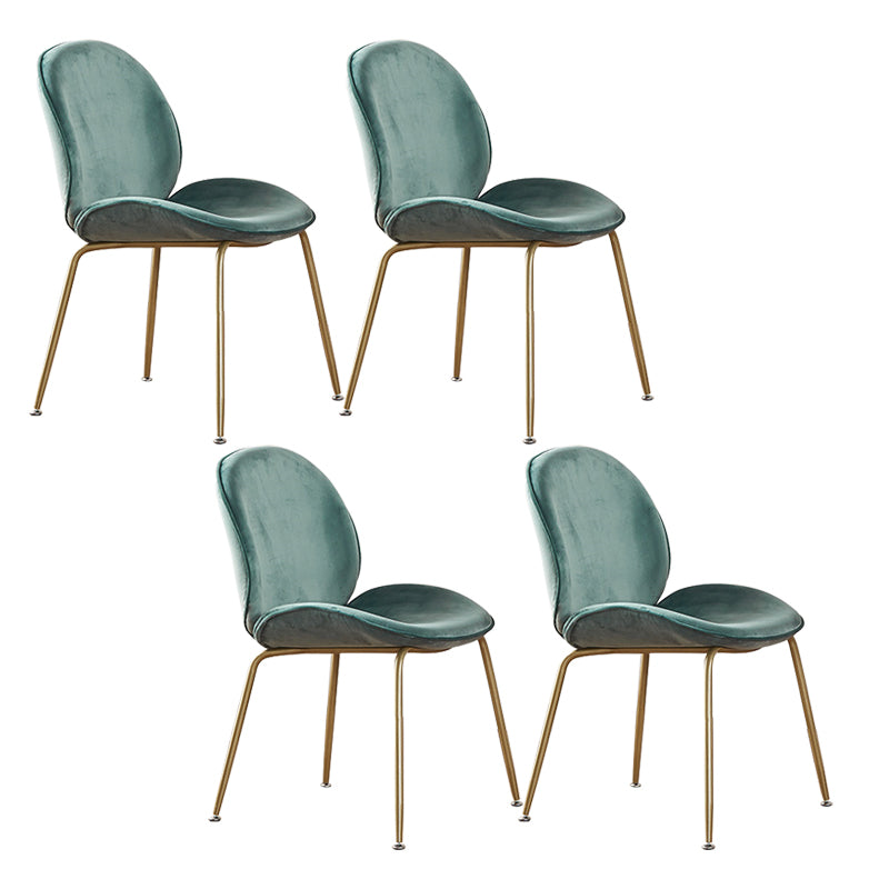 Metal Scandinavian Restaurant Side Chair Matte Finish Wingback Dining Chair