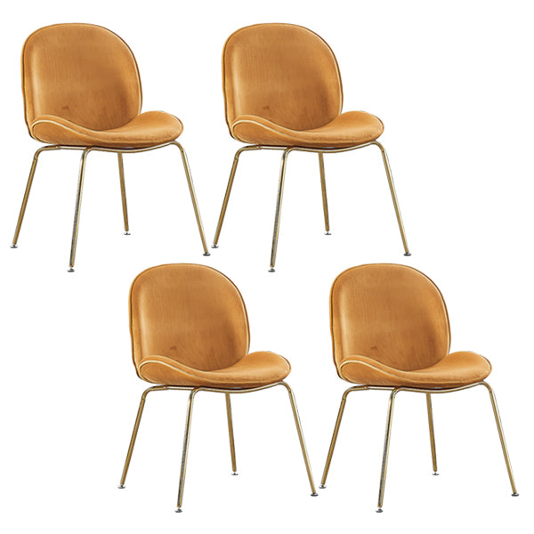 Metal Scandinavian Restaurant Side Chair Matte Finish Wingback Dining Chair