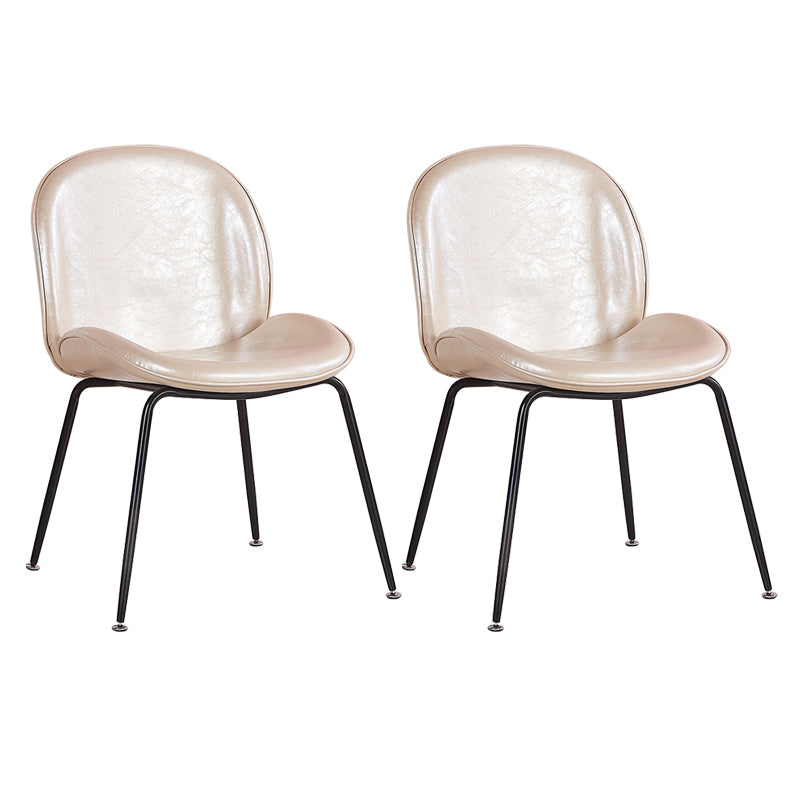 Metal Scandinavian Restaurant Side Chair Matte Finish Wingback Dining Chair