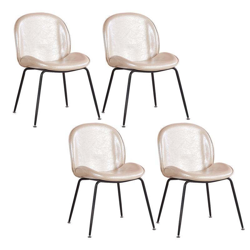 Metal Scandinavian Restaurant Side Chair Matte Finish Wingback Dining Chair