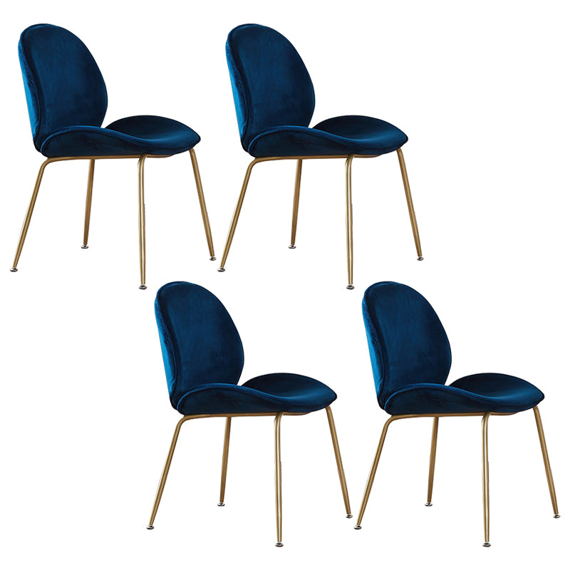 Metal Scandinavian Restaurant Side Chair Matte Finish Wingback Dining Chair
