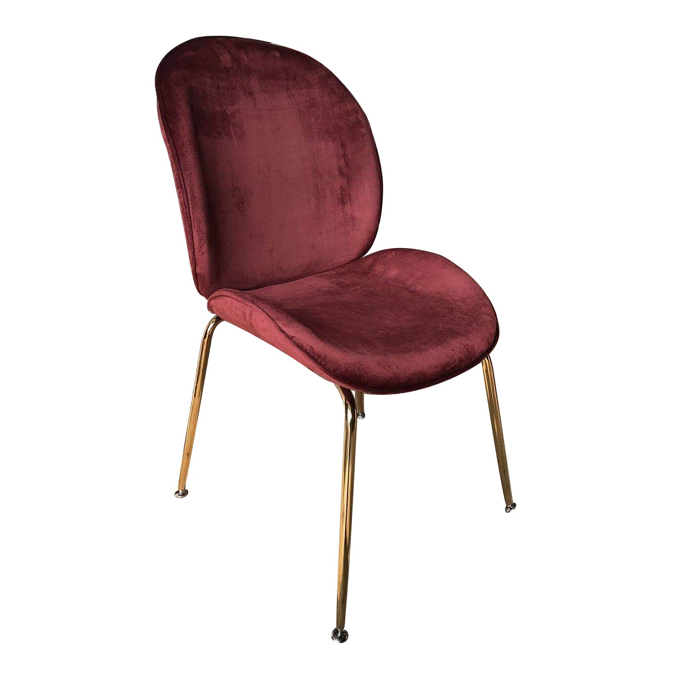 Metal Scandinavian Restaurant Side Chair Matte Finish Wingback Dining Chair