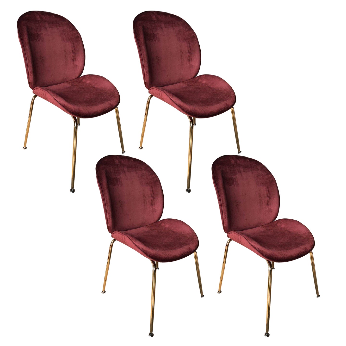 Metal Scandinavian Restaurant Side Chair Matte Finish Wingback Dining Chair