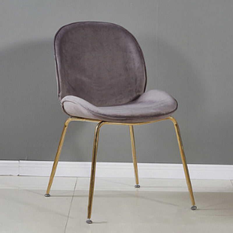 Metal Scandinavian Restaurant Side Chair Matte Finish Wingback Dining Chair