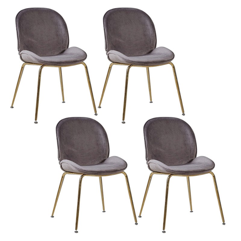 Metal Scandinavian Restaurant Side Chair Matte Finish Wingback Dining Chair