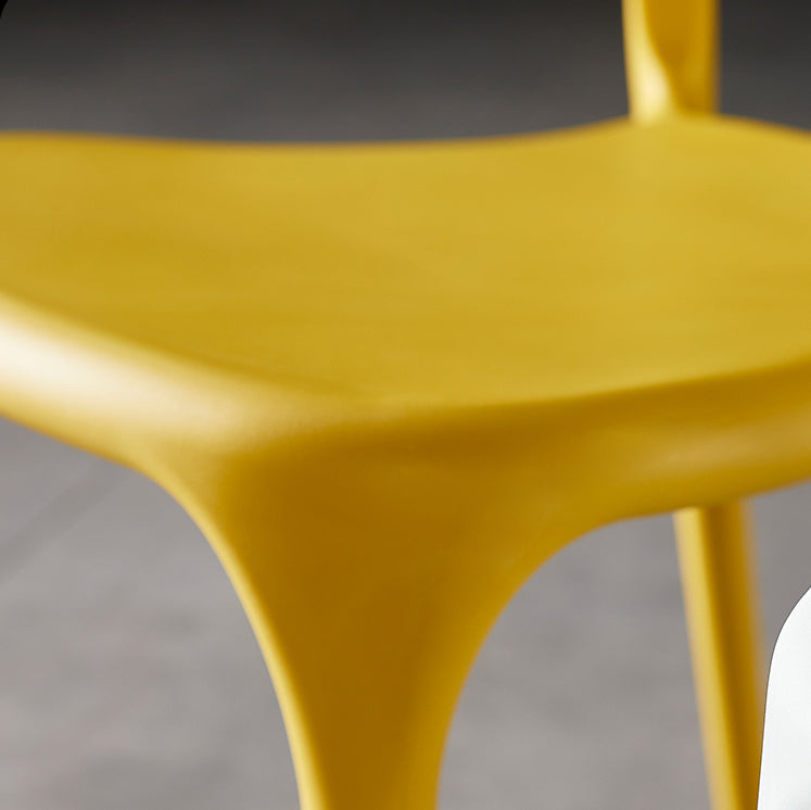 Contemporary Side Chair Stacking Dining Colorful Plastic Armless Chairs for Dining Room